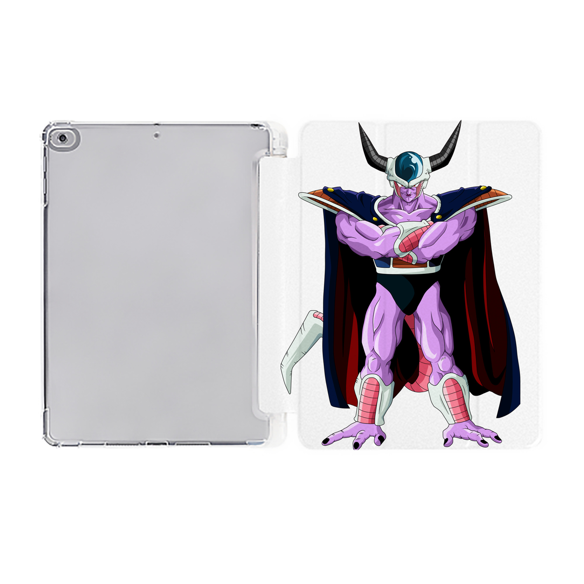 （画像用） ドラゴンボール コルド大王 DRAGON BALL King Cold IPad ケース ペン収納付き 三つ折りスタンド PUレザー×シリコン 対応機種9.5/10.5/10.9インチ